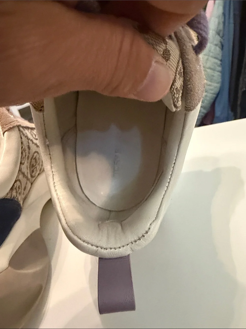 Tory Burch Multicolor Logo Chunky Sneaker in Beige, Green & Lavender